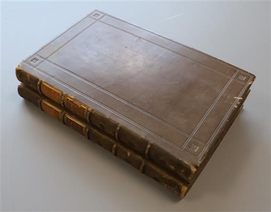 Gay, John - Fables, 2 vols, 2nd edition, 8vo, 19th century calf, Vol 1 with engraved title vignette and 51 text